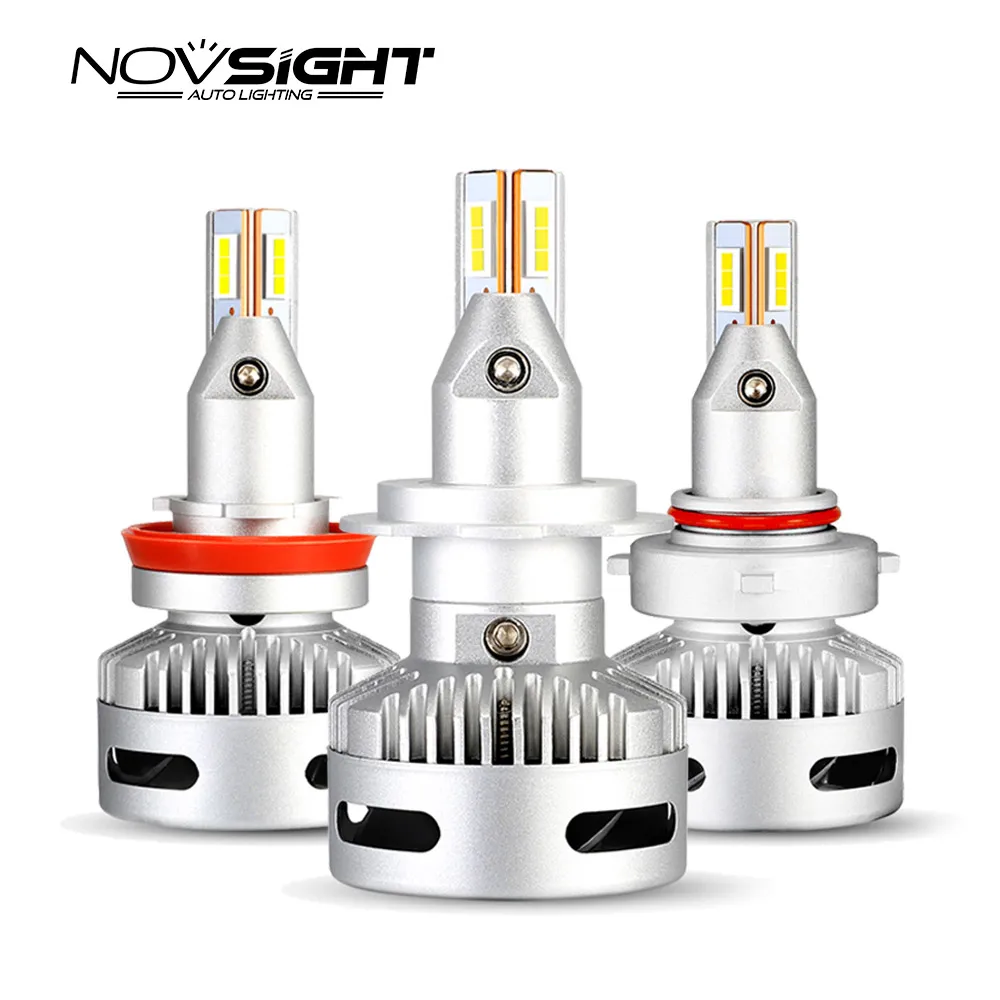 

Novsight High quality H7 LED H11Headlight bulbs powerful turbo cool fan D1 D2 9012 LED car light for PROJECTORS type headlights