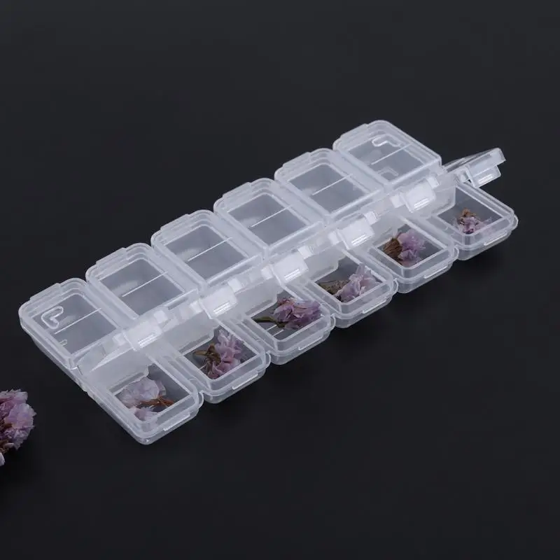 

12 Grids Clear Empty Pill Box Acrylic Pills Container Pill Case Medicine Holder Drug Box Case for Healthy