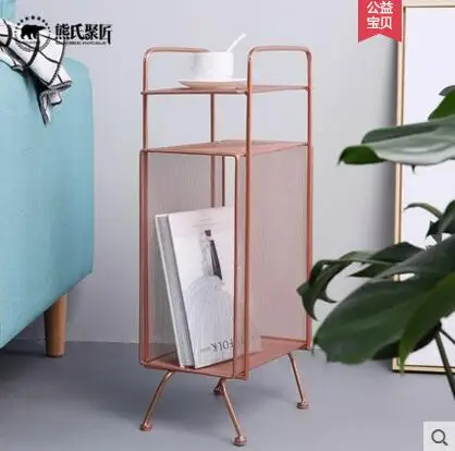 

Modern simple iron art collection rack metal desk bookshelf.
