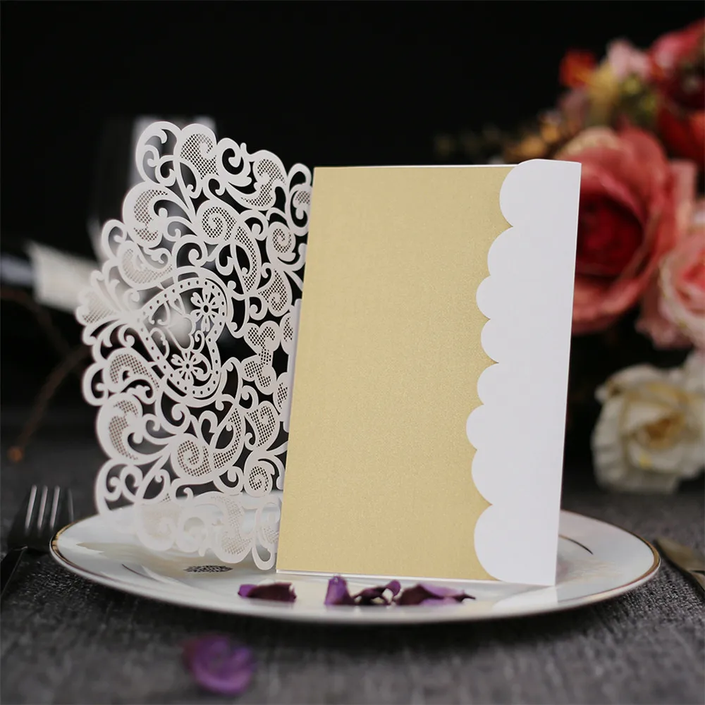  10Pcs Delicate Carved Romantic Wedding Party Supplies Decor Invitation Card Envelope Luxury Wedding - 4.00004E+12