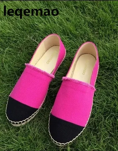 New Fashion 2018 Spring Autumn High Quality Women's Espadrilles Shallow Canvas Shoes Girls Loafers Flats Casual Shoes Size 34-42