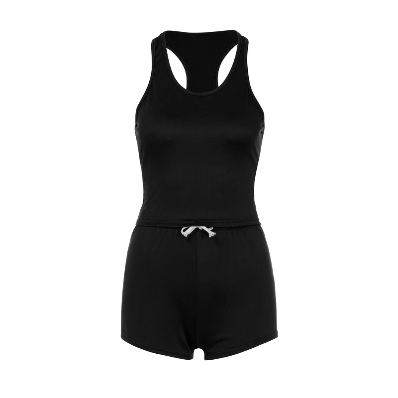 

new fashion suspender waistcoat short suit Shoulder-exposed sexy slimming two-piece suit Splicing section Short style
