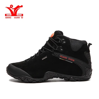 

XIANG GUAN Mens Sports Outdoor Hiking Upper Height Trekking Shoes Sneakers For Men Sport Wearable Climbing Mountain Shoes Man