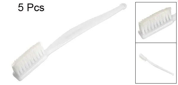 Nylon Wire Brush Uxcell 5 шт. мини латунная проволочная щетина щетка белая черная пластиковая ручка 17 см длиной Нержавеющая сталь Набор щеток для мытья латунь нейлон - Цвет: Nylon Wire Brush