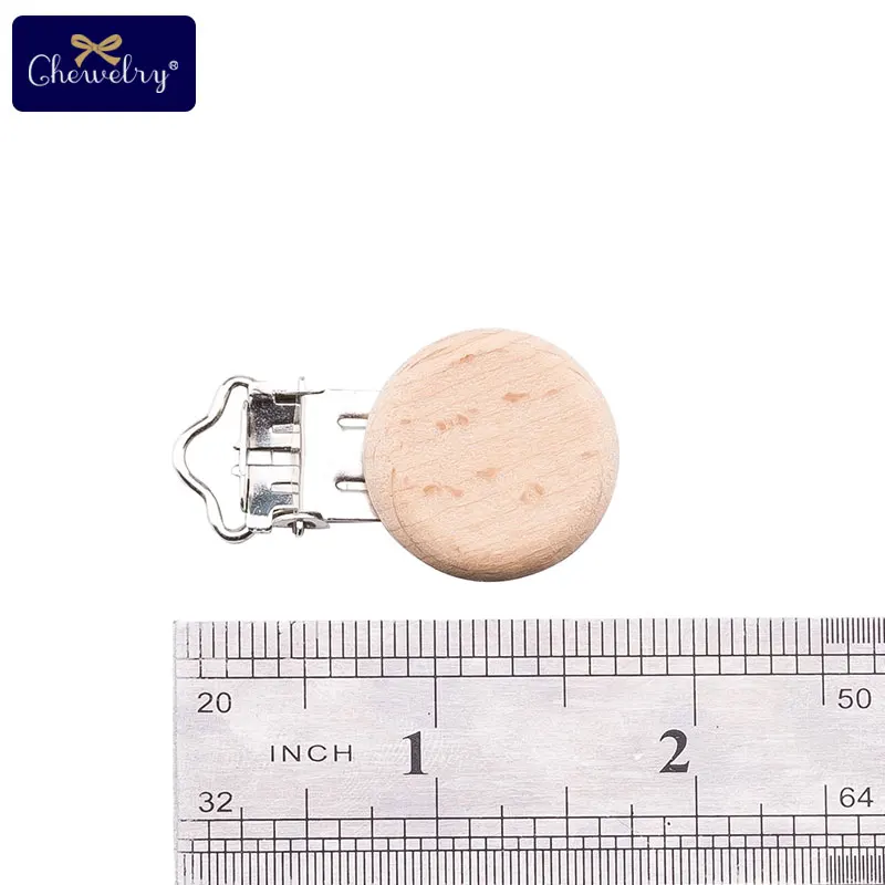 

1/5pcs Metal Beech Wooden Baby Pacifier Clips Holders Cute Infant Clasps Holders Dummy Clips DIY Pacifier Chain Accessory Goods