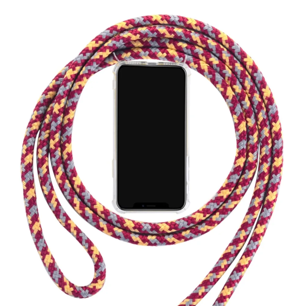Crossbody Strap Cover For iPhone X Xr XS Max 7 8 Plus 6S 5S SE Case Girly Necklace Coque Lanyard Shoulder Neck Strap Clear Cases (21)
