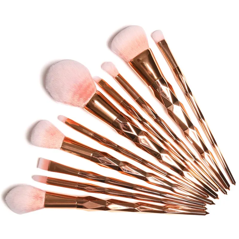 

Focallure 10Pcs Powder Eyebrow Eyeliner Lip Eyeshadow Foundation Brush Cosmetic Tools Makeup Brushes Kit