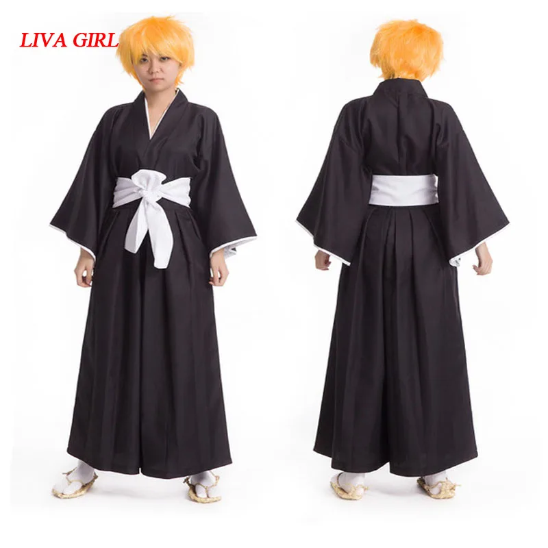 Аниме мужские костюм для косплея по Вселенной Блич Kuchiki Rukia Soul Reaper женские костюмы