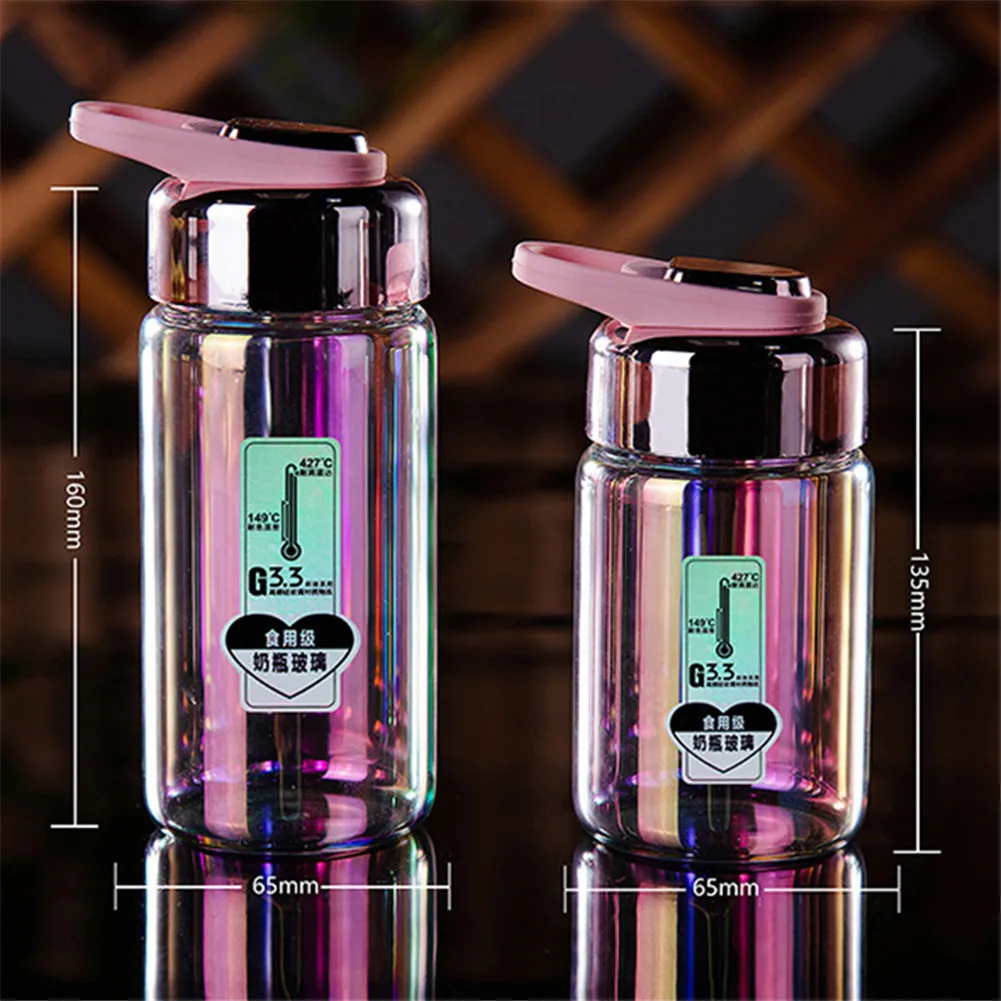 Portable Water Bottle Mirror Surface High Temperature Resistant Sports Water Bottle for Camping YU-Home