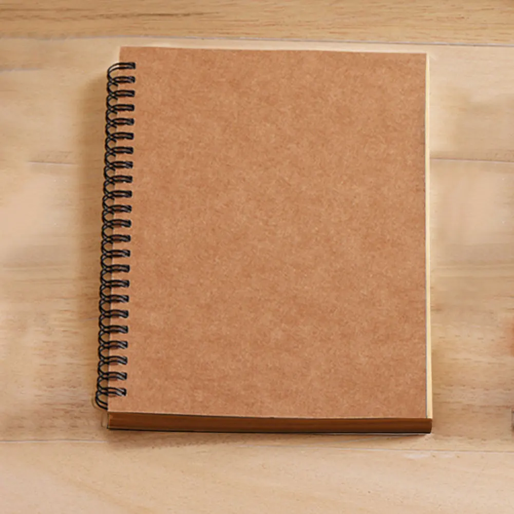 

Sketchbook Coil Binding Notebook Stationery Journal DIY Graffiti Smooth Writing Drawing Diary Vintage School Office Blank Page