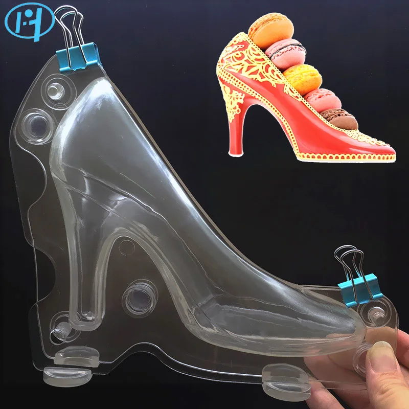 

Big Size 3D Plastic Chocolate Mold High-Heeled Lady Shoe Stereo High Heels Shoes Candy Mold Baking Wedding Cake Decorating Tools