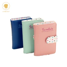 Симпатичные Держатели Банк ID Кредитных Карт Мешок Две сложенные Засов Повелительницы девушки Карты Сумки Кожа PU для кредитных карт обложка паспорт на паспорт обложка держатель кредитной карты кредитница