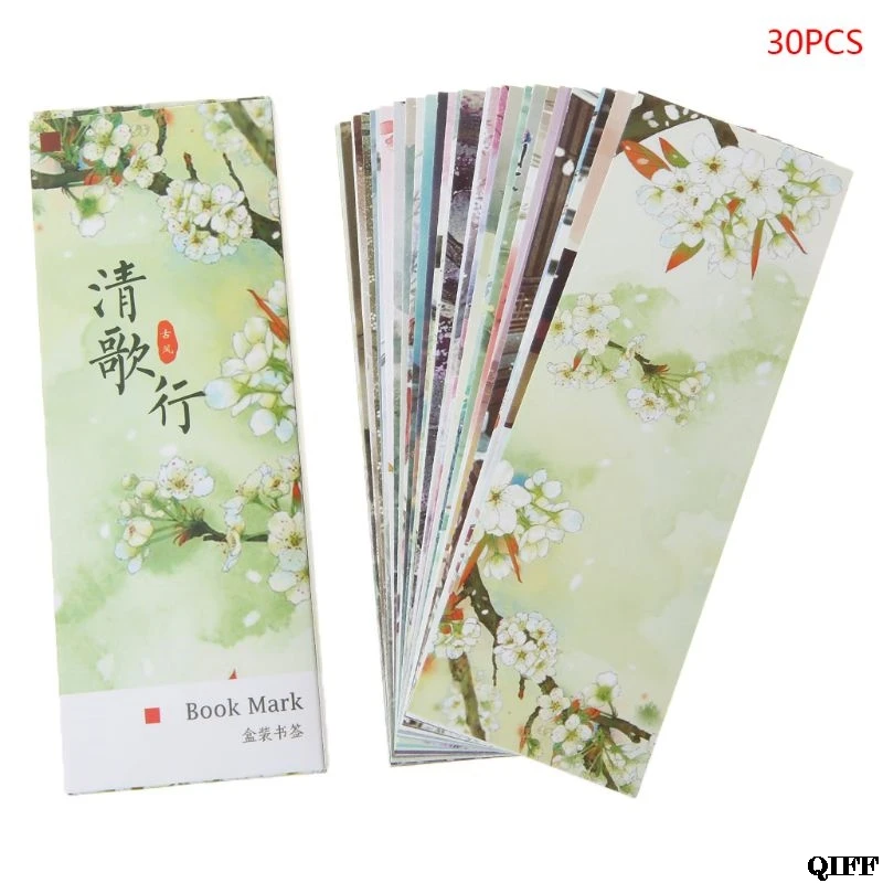 Прямая поставка и в китайском стиле бумажные закладки Живопись карты Ретро красивые закладки в коробке памятные подарки 4 июня