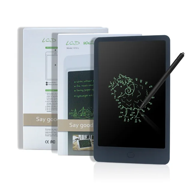NEWYES 10 inch Black Drawing Toys LCD Writing Tablet Erasable Pad Drawing Board Whiteboard eWriter Board Memo Board Paperless