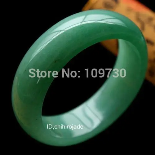 

001501 Certified 100% Natural Green Jade Bangle Bracelet 58-62mm "Handmade