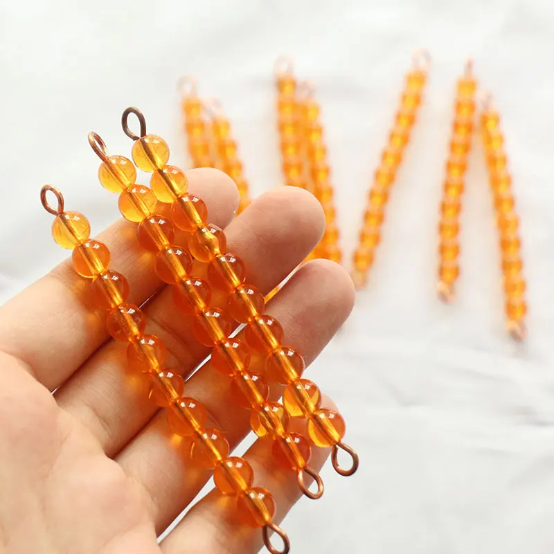 Montessori Math Materials Golden Beads Preschool Educational Learning Toys For 1 2 3 years olds Juguetes Brinquedos MK0964H Montessori Math Materials Golden Beads Preschool Educational Learning Toys For 1 2 3 years olds Juguetes Brinquedos MK0964H
