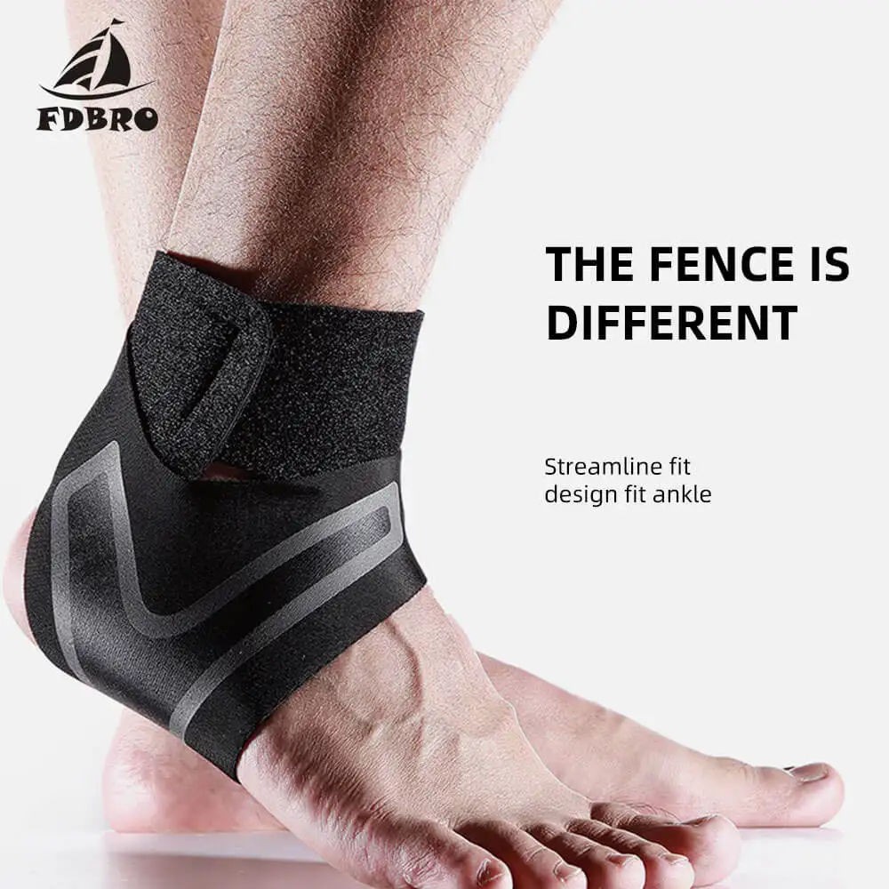 

FDBRO New Sports Protection Sprains Injury Basketball Heel Wrap Sleeve Elastic Ankle Support Adjustable Breathable Brace Support