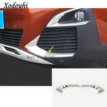 Для peugeot 3008 GT 3008GT 2016 2017 2018 автомобилей укладка ABS Хромированная Накладка для автомобиля спереди налобный противотуманный фонарь лампочки frame придерживаться часть 2 шт.