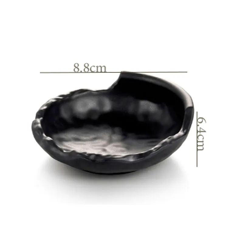 Yilala-Plastic-Dinner-Plate-Melamine-Salad-Dishes-Creative-Black-Color-Unbreakable-Tableware-Household-Dinnerware-for-Snack (4)