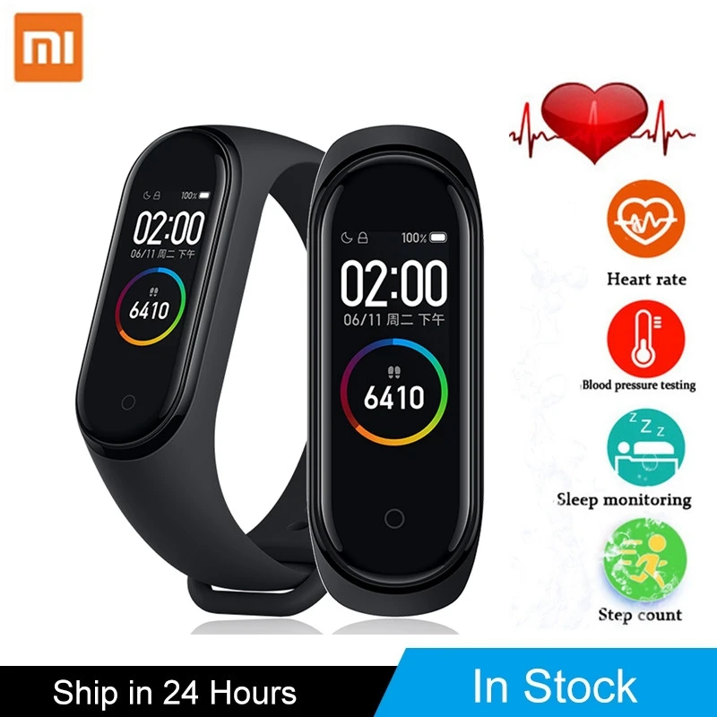 

In Stock Original Xiaomi Mi Band 4 Smart Bracelet Heart Rate Monitor Xiaomi Mi Band 4 Global version Smart Watch Bracelet Band 4