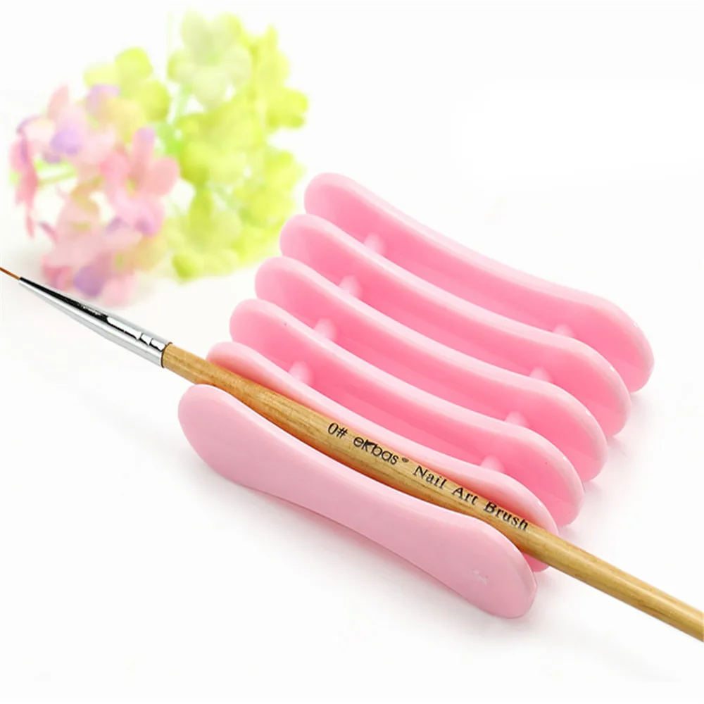 Langoa Nail Art Brush Holder Set Pen Displayer Stand Tools Acrylic UV