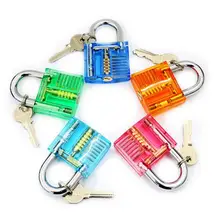 Одна деталь Съемная отмычка инструмент прозрачный замок практика loskcmith синего, желтого, розового цвета с взлом Красочные инструменты дома Применение Lt011