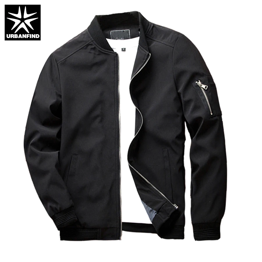

URBANFIND Solid Color Men Casual Zipper Jacket Plus Size M-6XL New Arrival Man Spring Autumn Coats