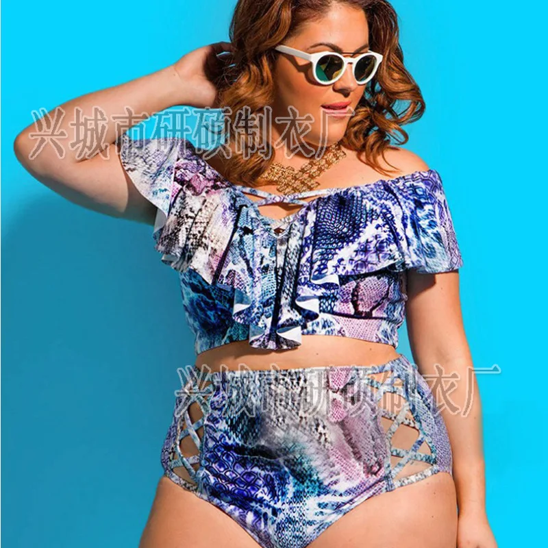 

New Sexy High waist Multi colors Bikinis Women Swimsuit 2018 Summer Bathing Suits big size Bikini Set Plus Size