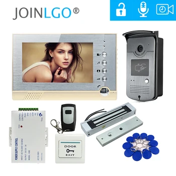 

FREE SHIPPING New 7" Screen Recording Video Intercom Door Phone Kit + Outdoor RFID Access Door Camera + Electric Magnetic Lock