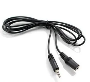 

2000pcs/lot Wholesales black 1.1M Stereo Audio Extension Cable 3.5mm Male to Female Free Shipping