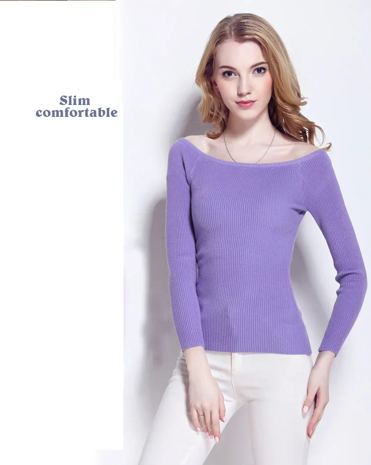 2017 New Spring sweater jumper pullover crop top winter women off shoulder christmas top runway designer2