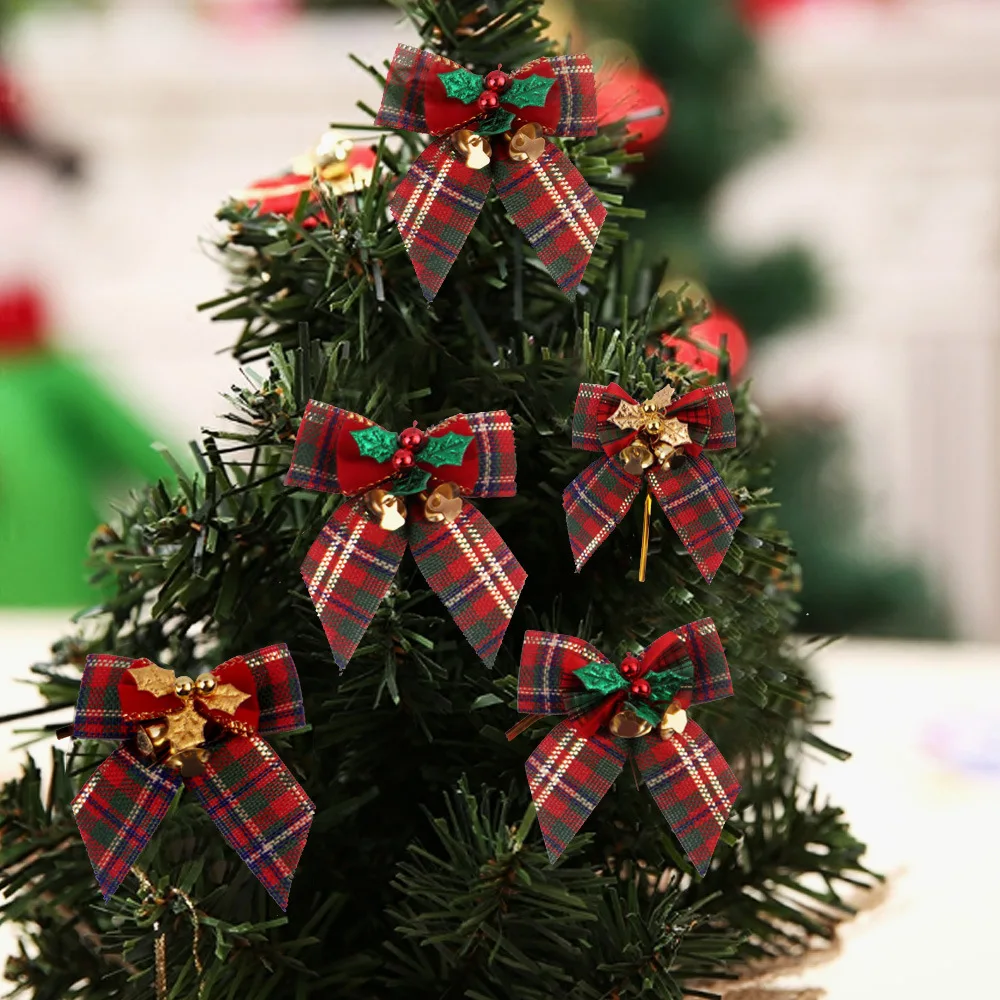 

Christmas Gifts Bows Ornaments Christmas Tree Decorations for Home Noel Crafts New Year Kids Gifts DIY Supplies Navidad Decor