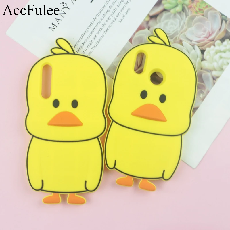 

3D Cute Cartoon Duck Case For Huawei P20 Pro Nova 3 3i 2 Lite P Smart Plus 2019 Yellow Case Soft Silicone Case