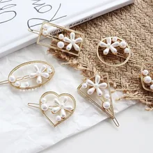 Корейская мода, имитирующая цветок маргаритки, жемчужные заколки для волос, заколки для волос для женщин и девушек, ручная работа, жемчужные цветы, заколки для волос, аксессуары для волос