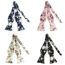 Ricnais хлопковый мужской галстук регулируемый галстук-бабочка самозавязанные бабочки с цветочным узором Noeud Papillon для свадебной вечеринки