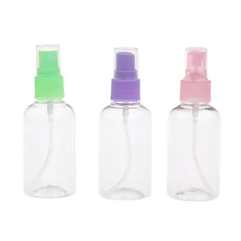 

1pc Portable Refillable Plastic Fine Mist Perfume Make Up Clear Empty Sprayer Bottle Cosmetic Atomizers Spray Bottles Pump 100ML