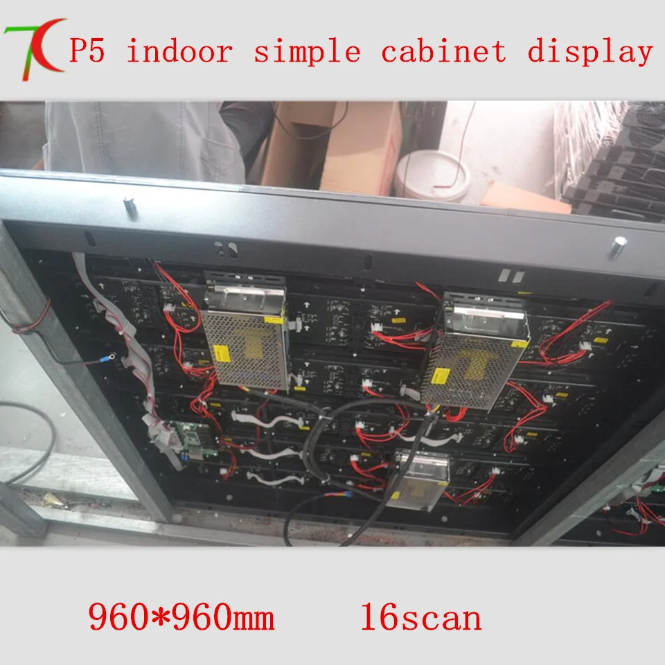 

Factory direct sales P5 HD SMD full color simple equipment cabinet display,16 scan,40000dots/m2