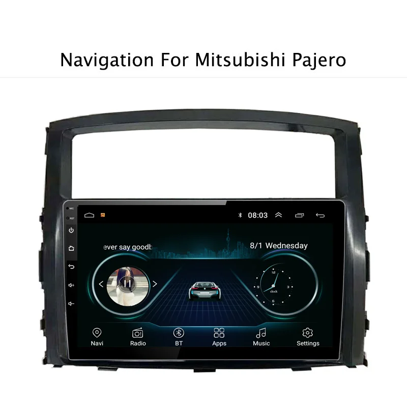 Ectwodvd 9&quot Android 8.1 Car DVD Player GPS Navigation For Mitsubishi Pajero 2006 2007 2008 2009 2010 2011 With Radio Stereo |