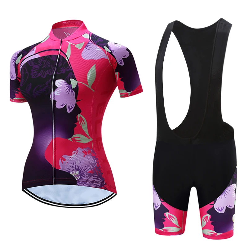 

Summer cycling jersey set women road bike clothing bicycle clothes maillot black uniform triathlon suit shirts female skinsuit
