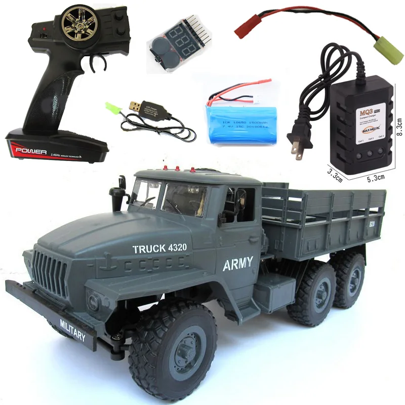 

RBR/C 1:16 Ural 6X6 Radio Controlled Cars Off Road RC Car Parts 6WD simulation RC Crawler Military Truck Body Assemble kids