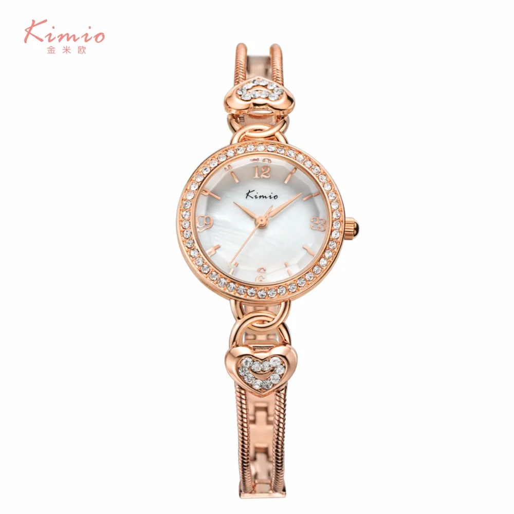 

Kimio original brand watches women luxury brand Rhinestones crystal heart design ladies bracelet quartz-watch relogio masculino