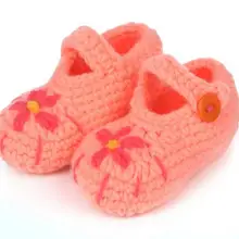 10 пар/лот; милые мягкие туфли для малышей с вышитыми цветами и ручной вязкой; детские кроватки; 11 см