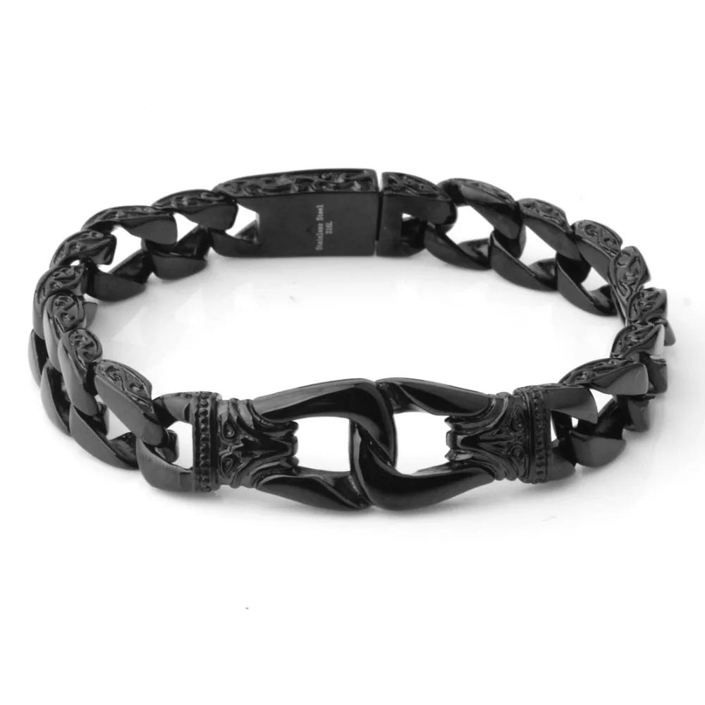 Buy Top Quality Black Tone Stainless Steel Bracelet