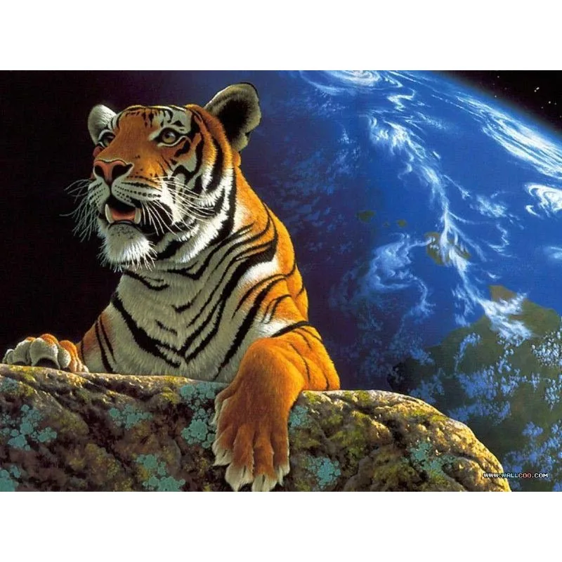 

King of the Earth Hand Made Paint High Quality Canvas Beautiful Painting By Numbers Surprise Gift Great Accomplishment