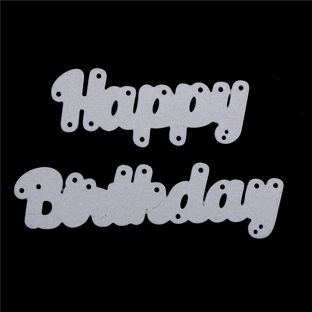 

Carbon Steel CUTTING DIES letters happy birthday Scrapbook card album paper craft stencils punch cuts dies cutting party decor