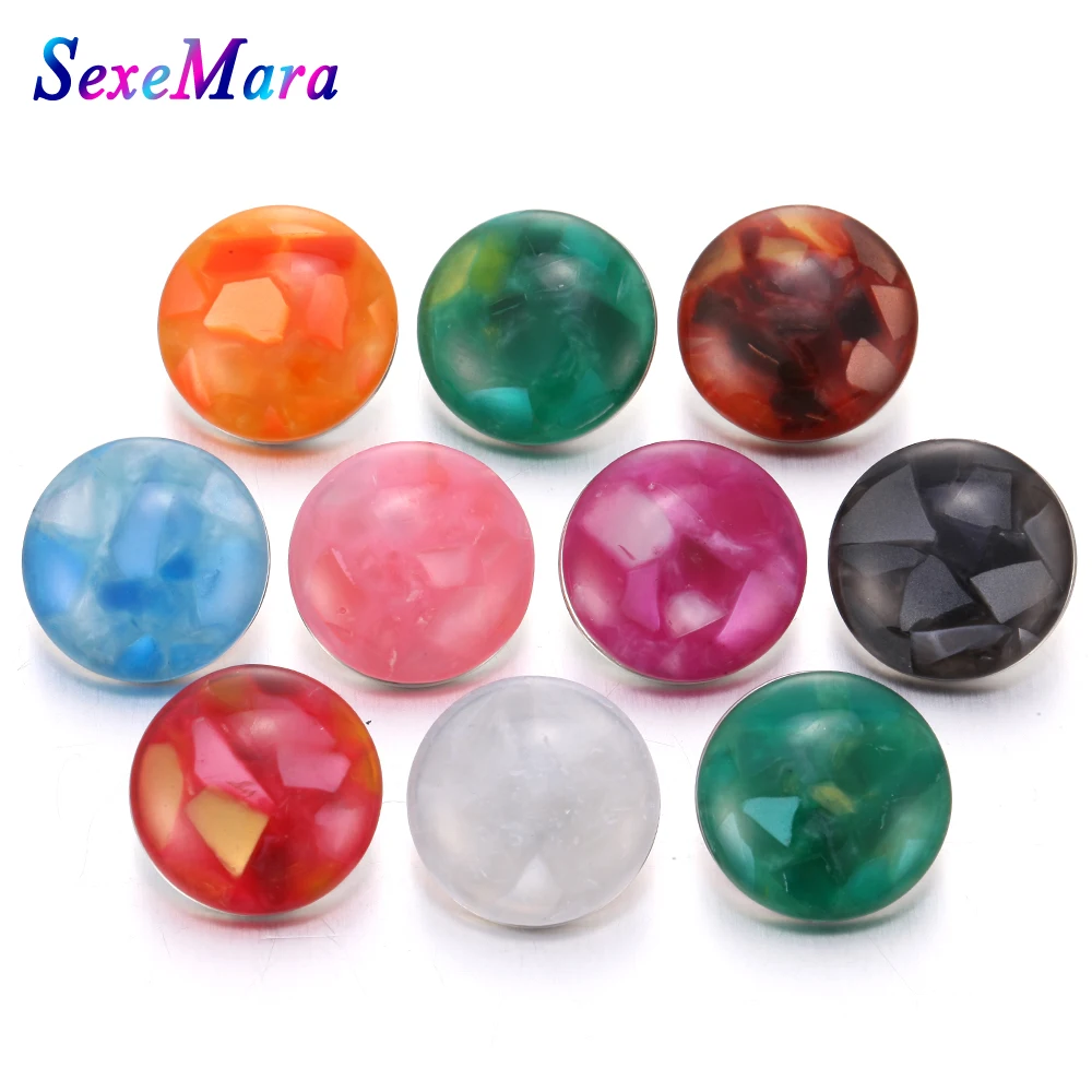 10 pcs/lot Christmas Snap Button Jewelry Mixed Style Ginger Resin 18mm Buttons fit Bracelet Bangles | Украшения и аксессуары
