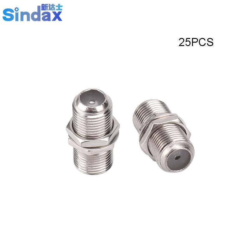 Sindax F female connector F TYPE CONNECTORS Double Female Bulkhead Adapter With Mounting Nut for