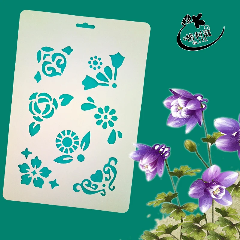 

Kinds of Flowers Layering Stencils for DIY Scrapbooking/photo album Decorative Embossing DIY Paper Cards Crafts