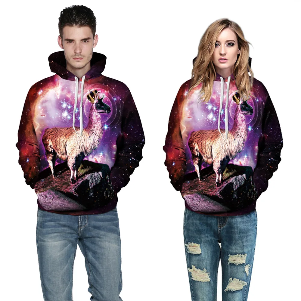 3D Print Men/Women European and American Popular Logo Wear Star Gazelle Digital Print Hoodie S-3XL