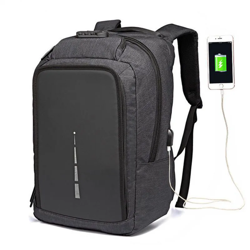 

Waterproof Large Capacity 15.6 Inch Laptop Bag Man USB Design Backpack Bag Black Backpack women School Bags Mochila Masculina